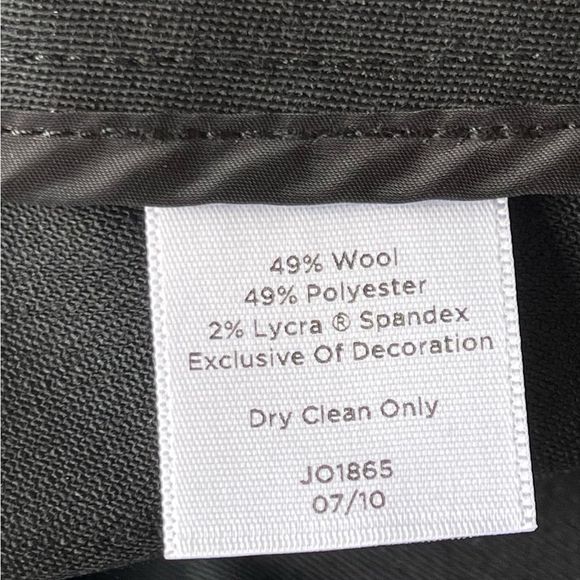 Talbots Black Label Heritage Tuxedo Pant Wool Blend Satin Waist Band Sz 18W - Picture 3 of 6